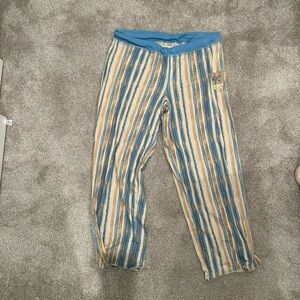 Life Is Good Striped Blue and Tan Pants Size XL